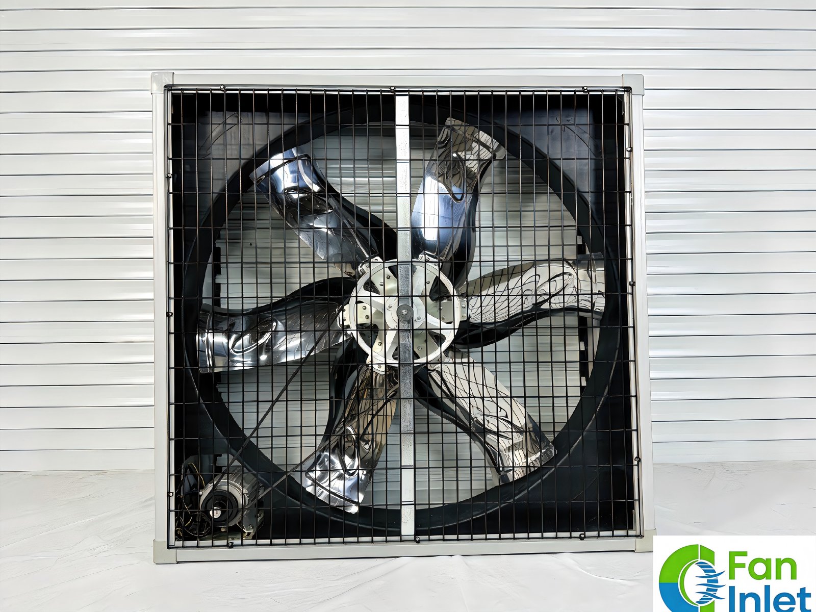 Negative‑Pressure Exhaust Fan with Self‑Closing Shutter